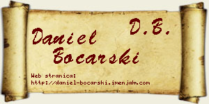 Daniel Bočarski vizit kartica